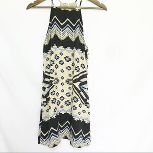 Everly dress with halter style neck & Aztec design